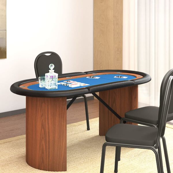 Table de poker 10 joueurs Bleu