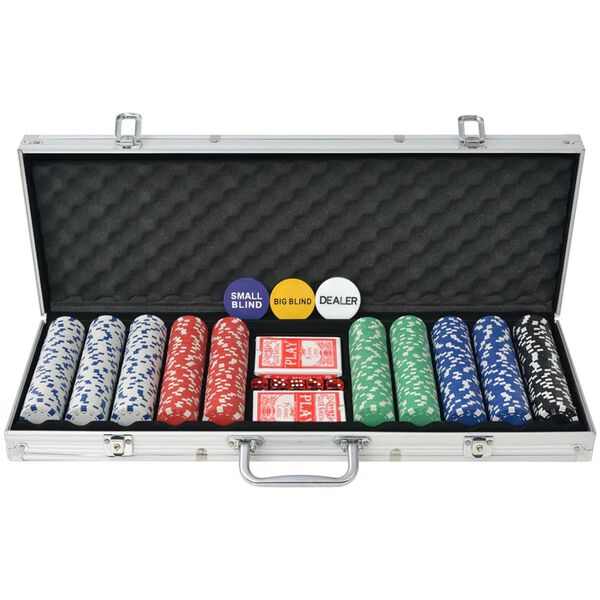 Jeu de poker avec jetons Aluminium