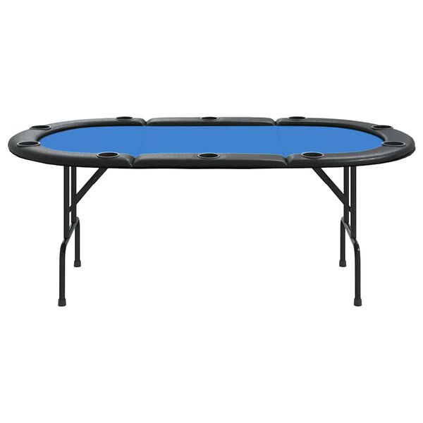 Table de poker pliable 10 joueurs Bleu