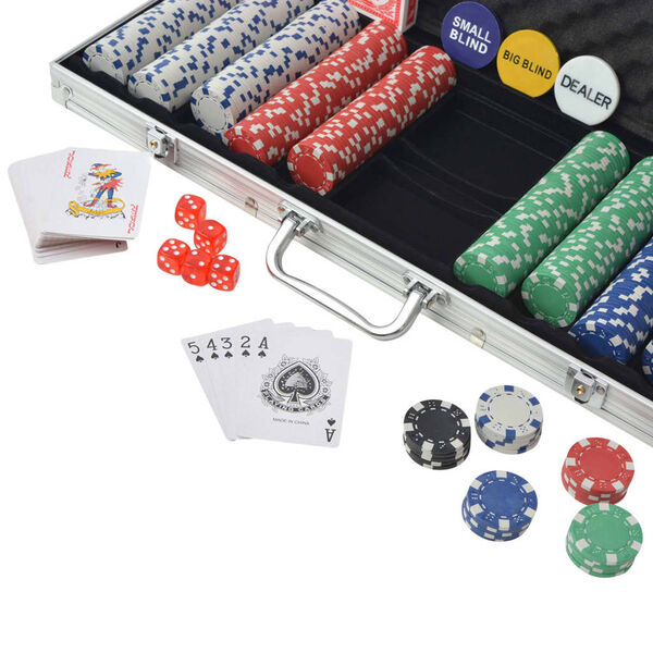Jeu de poker avec jetons Aluminium