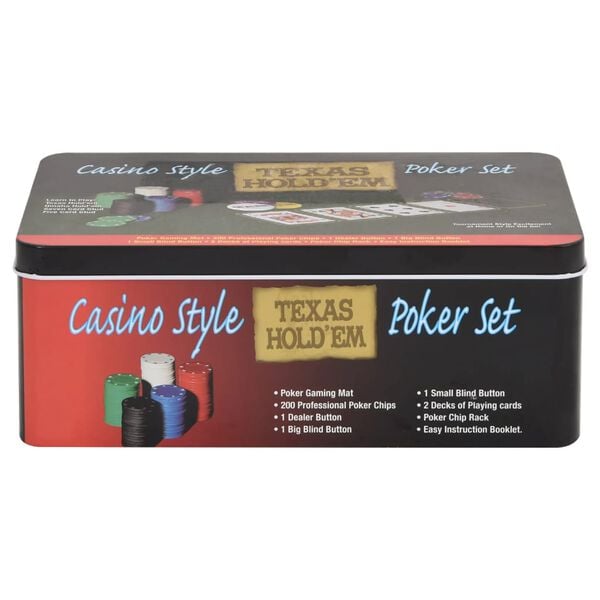 Jeu de jetons de poker 200 pcs