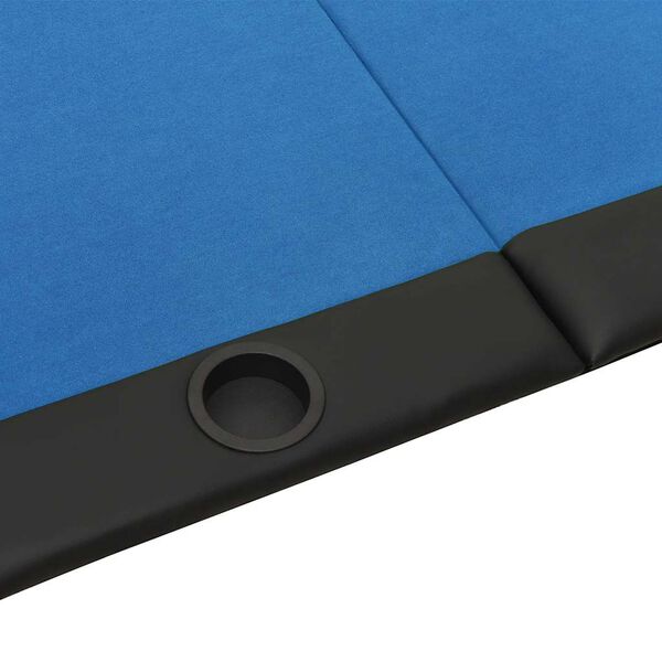Table de poker pliable 10 joueurs Bleu
