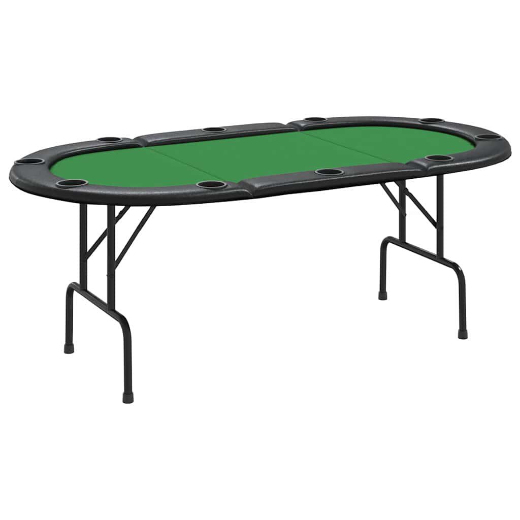 Table de poker pliable 10 joueurs Vert