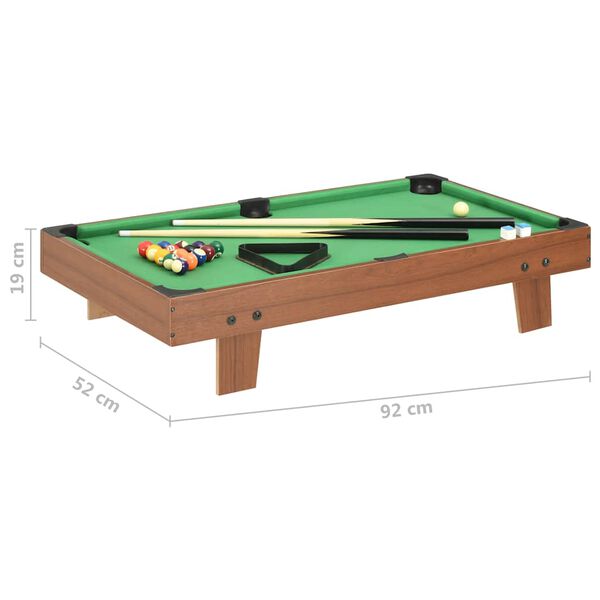 Mini table de billard 3 pieds 92x52x19 cm