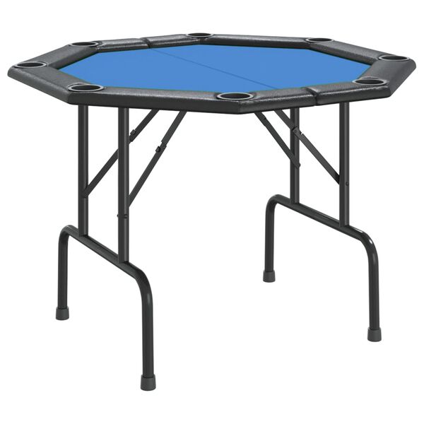 Table de poker pliable 8 joueurs Bleu