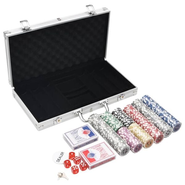 Jeu de jetons laser de poker 300 pcs