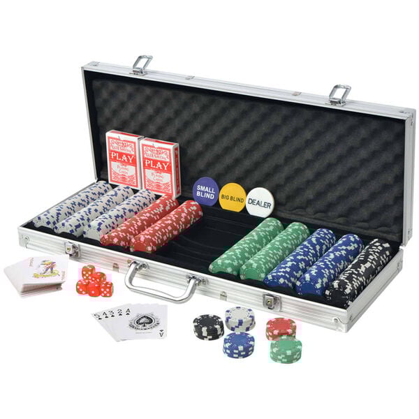 Jeu de poker avec jetons Aluminium